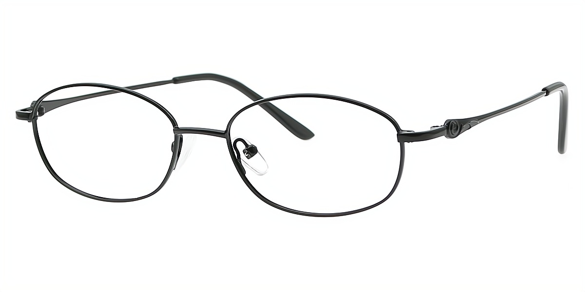 Luisa Silver Oval Classic Elegant Metal Eyeglasses | Muukal.com