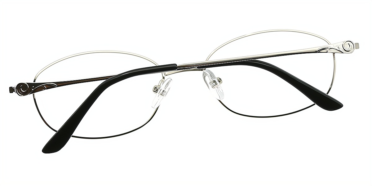 Luisa Purple Oval Classic Elegant Metal Eyeglasses | Muukal.com