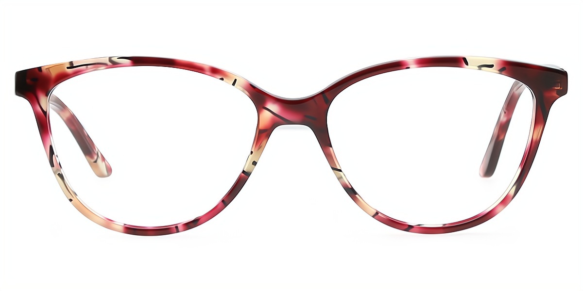 Red Cat Eye Chic Exquisite Acetate Eyeglasses