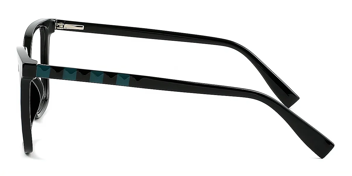 Black Square Modish TR90 Eyeglasses