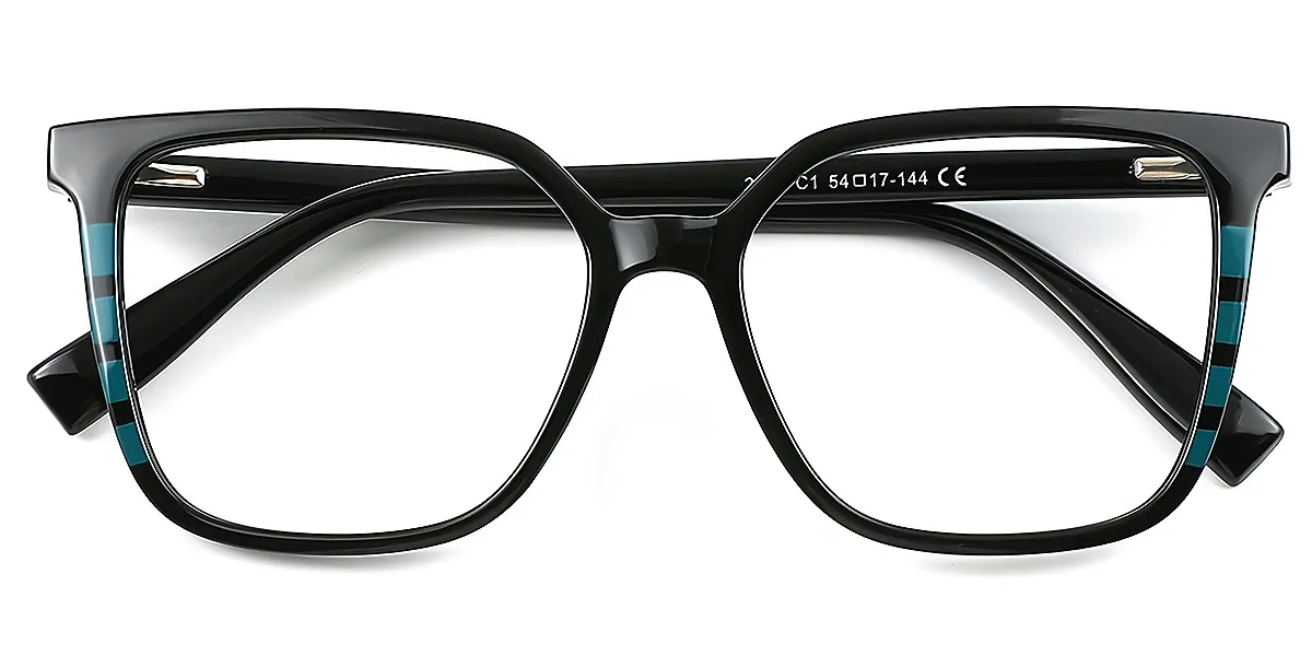 Black Square Modish TR90 Eyeglasses