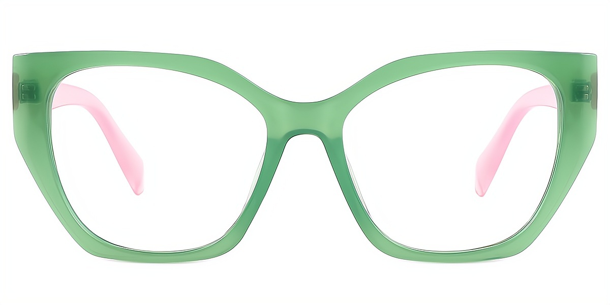 Green Butterfly Modish Plastic Eyeglasses