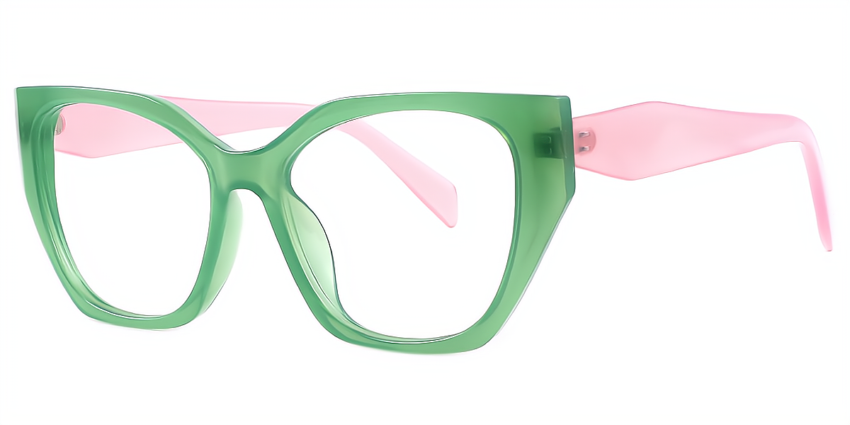 Green Butterfly Modish Plastic Eyeglasses