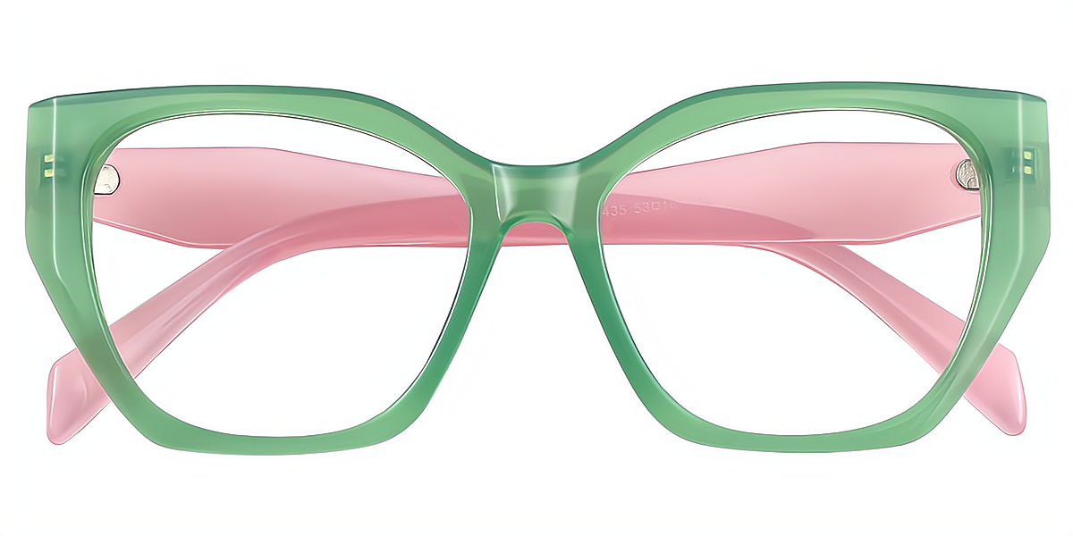 Green Butterfly Modish Plastic Eyeglasses