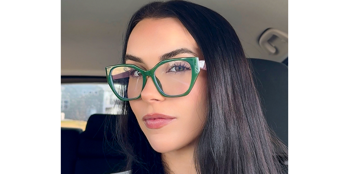 Green Butterfly Modish Plastic Eyeglasses