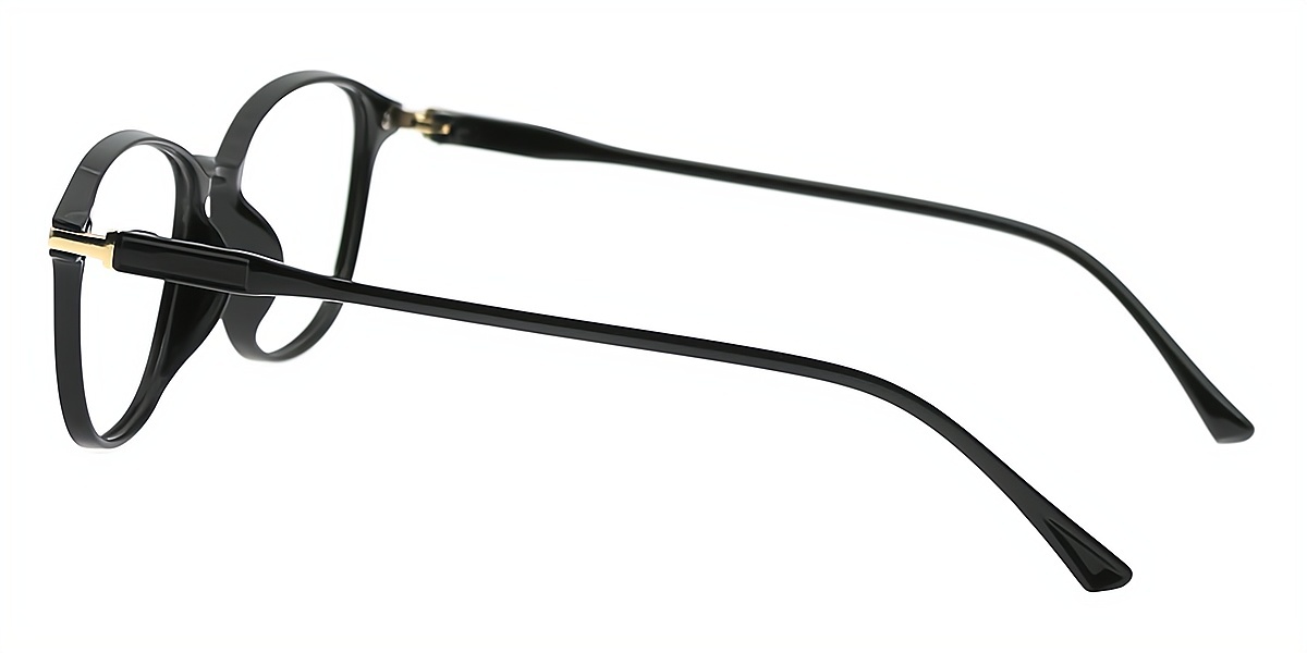 Black Oval Classic Lightweight Plastic Eyeglasses