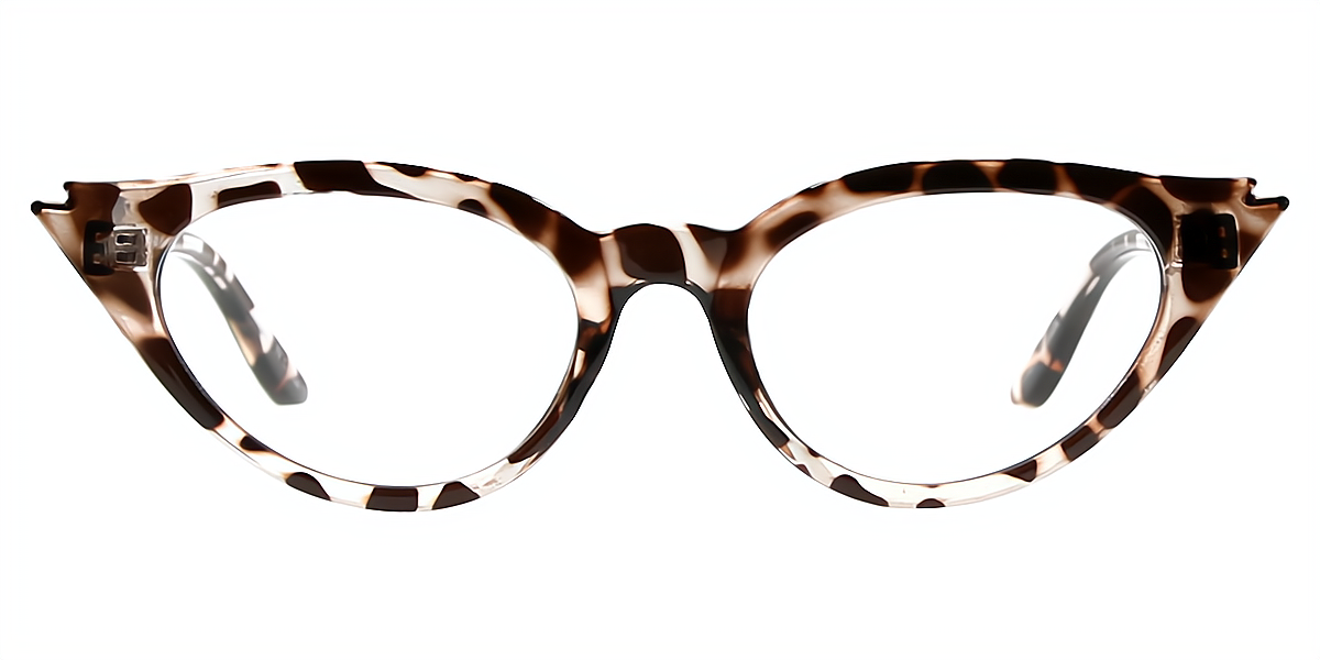 Tortoise Cat Eye Unique Plastic Eyeglasses
