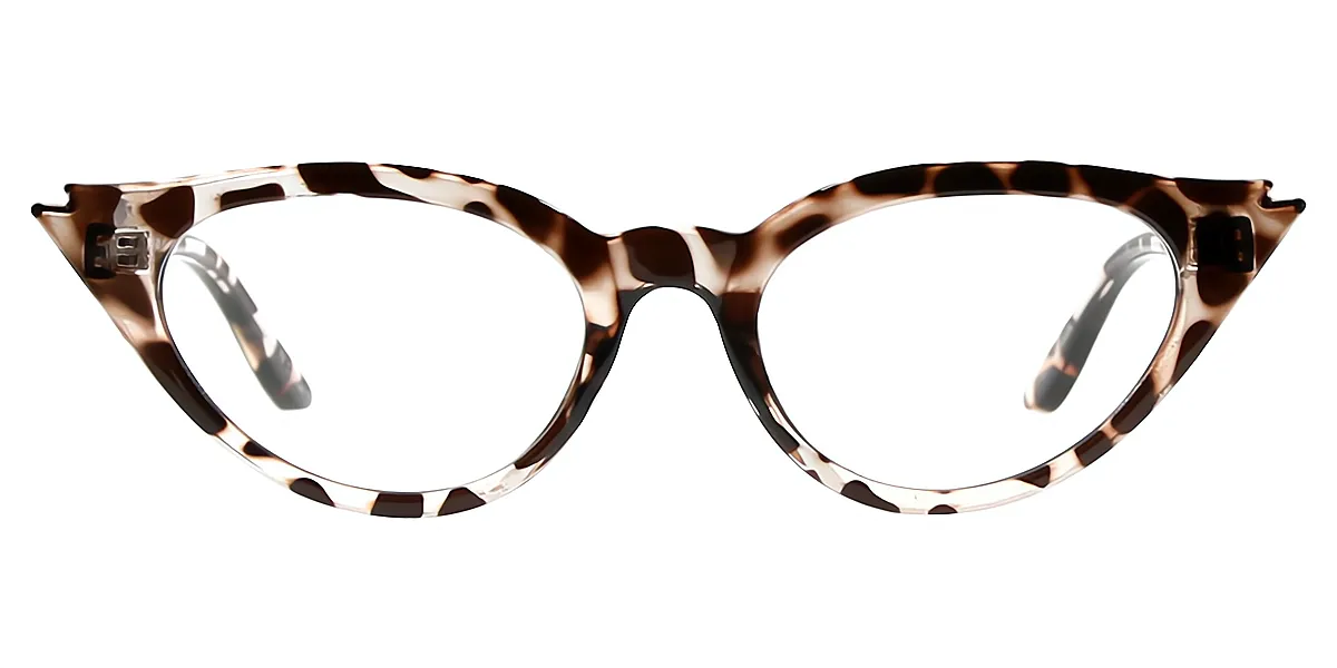 Tortoise Cat Eye Unique Plastic Eyeglasses