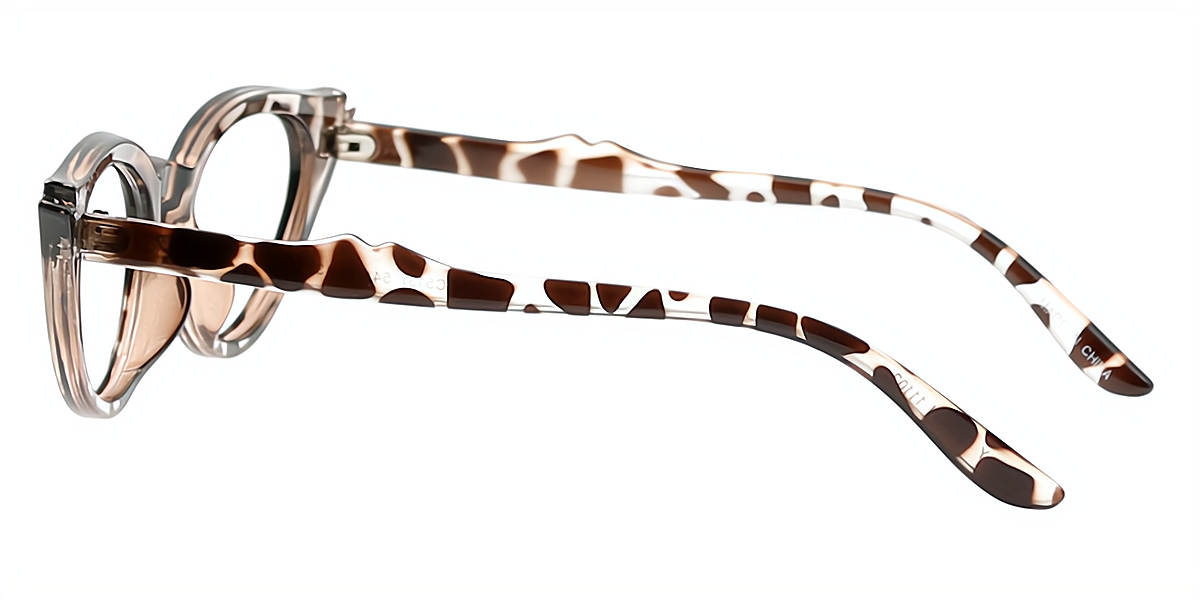 Tortoise Cat Eye Unique Plastic Eyeglasses