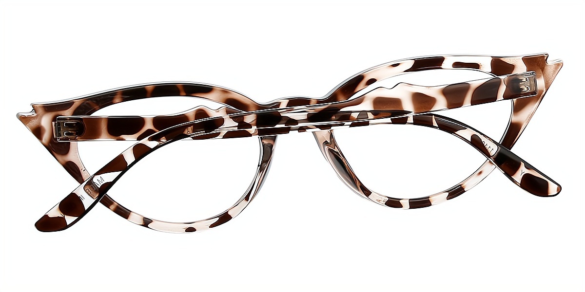 Tortoise Cat Eye Unique Plastic Eyeglasses