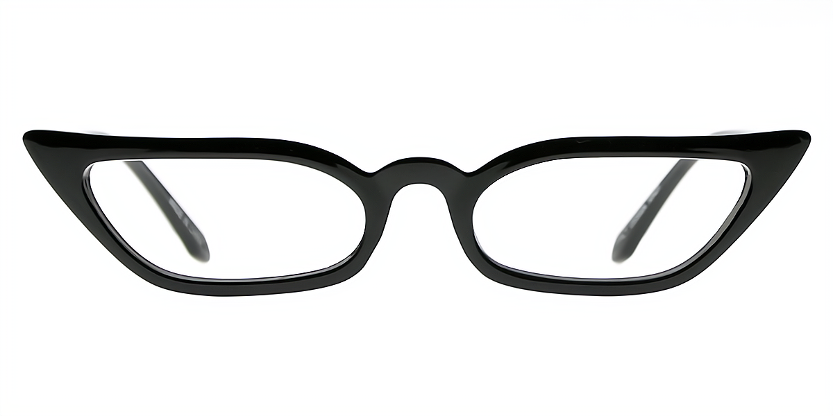 Black Cat Eye Unique Plastic Eyeglasses