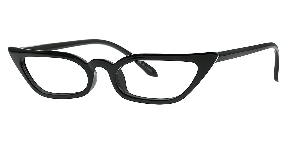 Black Cat Eye Unique Plastic Eyeglasses