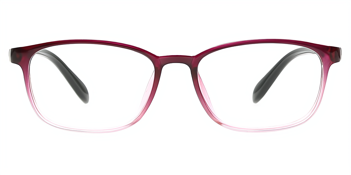 Purple Rectangle Refined Plastic Eyeglasses