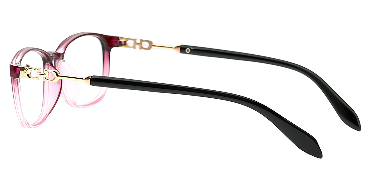 Purple Rectangle Refined Plastic Eyeglasses