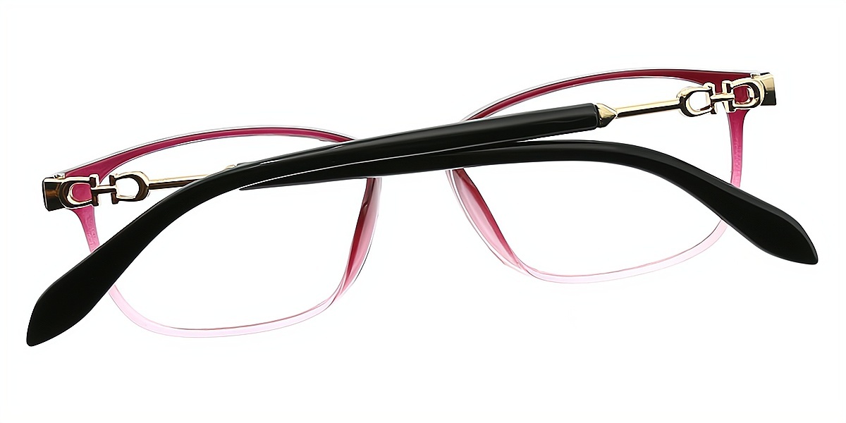 Purple Rectangle Refined Plastic Eyeglasses