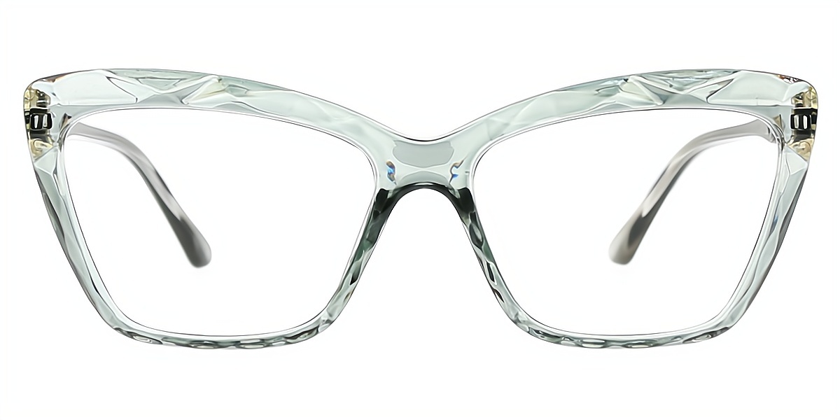 Gray Cat Eye Simple Plastic Eyeglasses