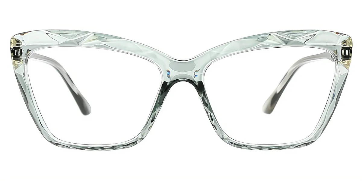 Gray Cat Eye Simple Plastic Eyeglasses