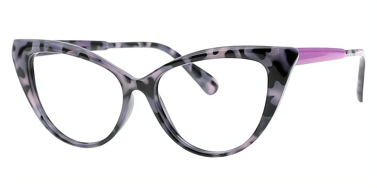 Mix Cat Eye Chic Oversized Plastic Eyeglasses