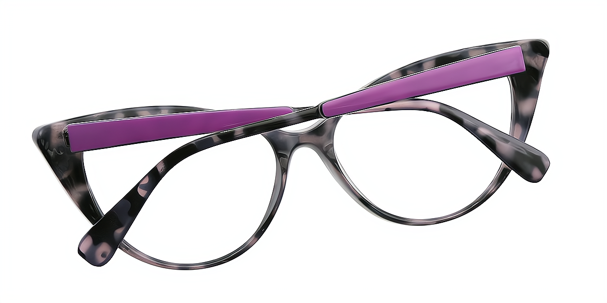 Mix Cat Eye Chic Oversized Plastic Eyeglasses