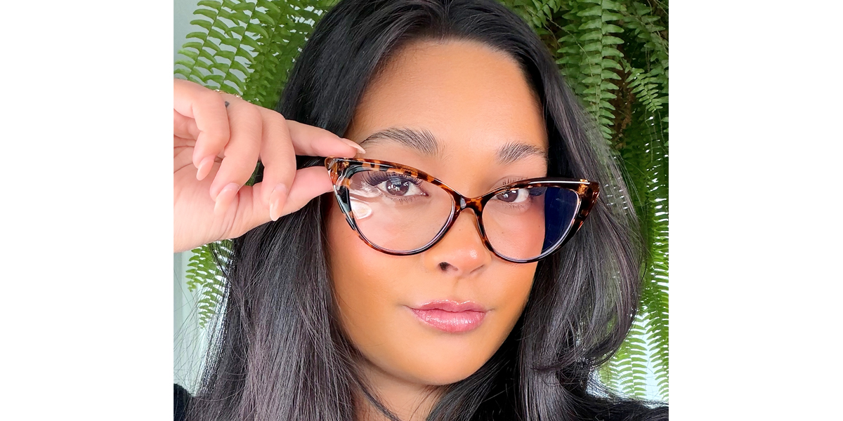 Tortoise Cat Eye Chic Oversized Plastic Eyeglasses