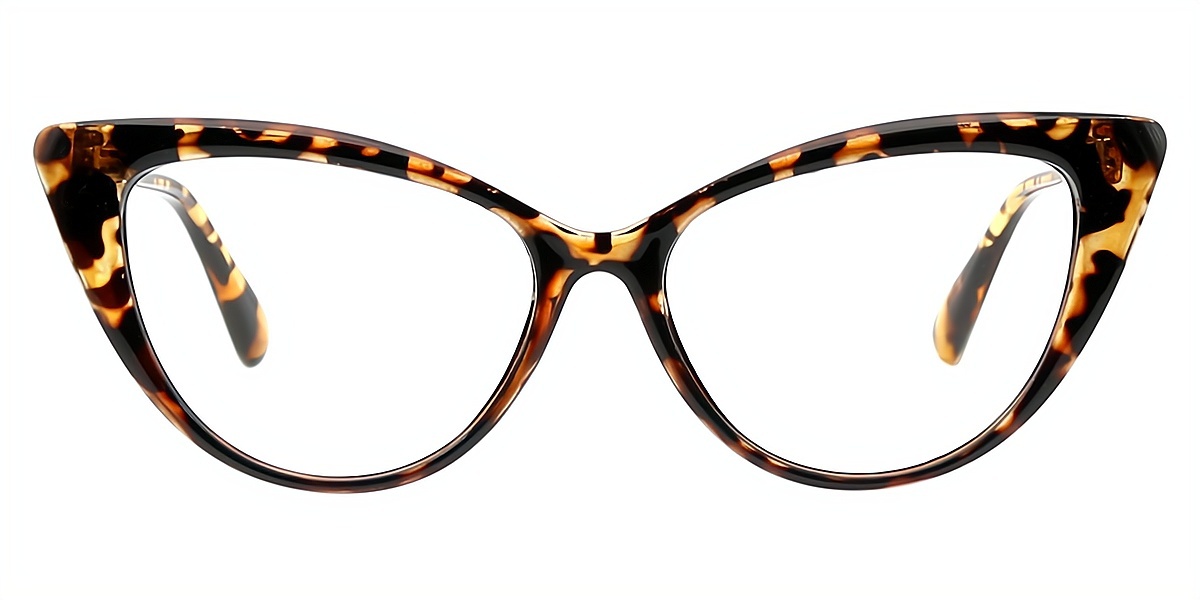 Tortoise Cat Eye Chic Oversized Plastic Eyeglasses