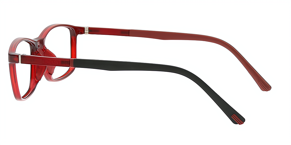 Red Rectangle Simple Classic TR90 Eyeglasses