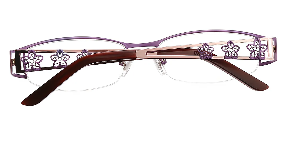 Golden Geometric Refined Metal Eyeglasses