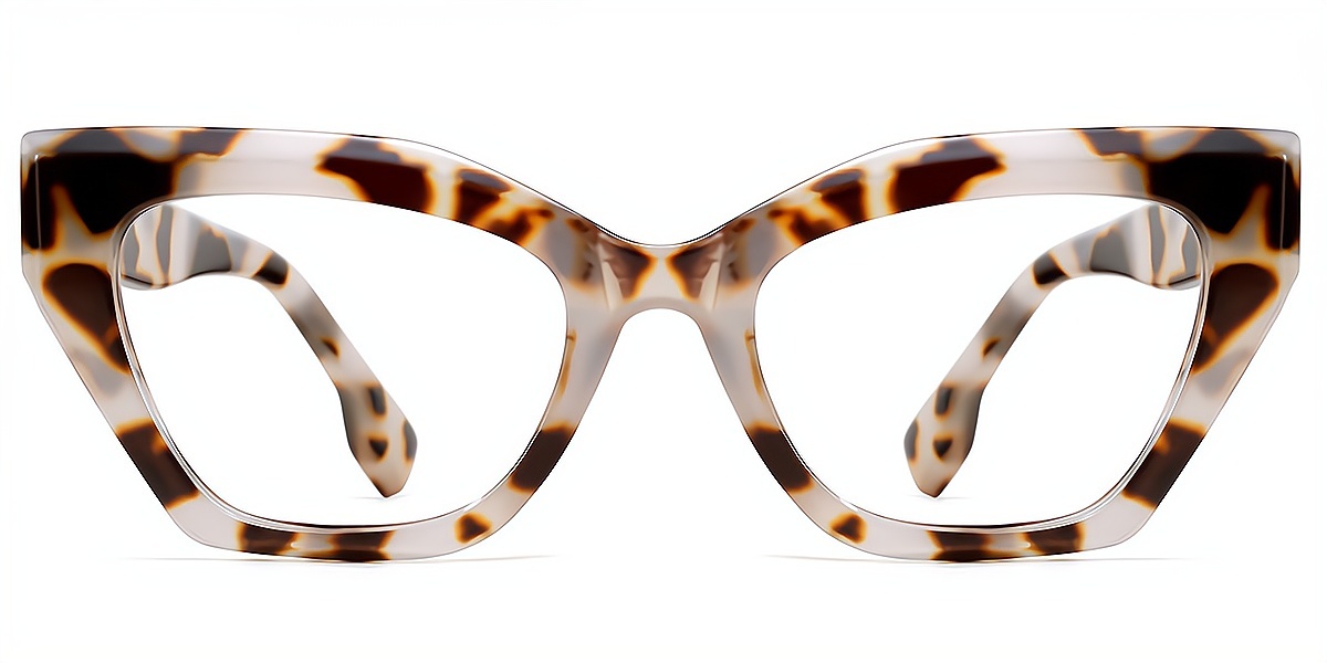 Tortoise Cat Eye Retro Oversized Plastic Eyeglasses