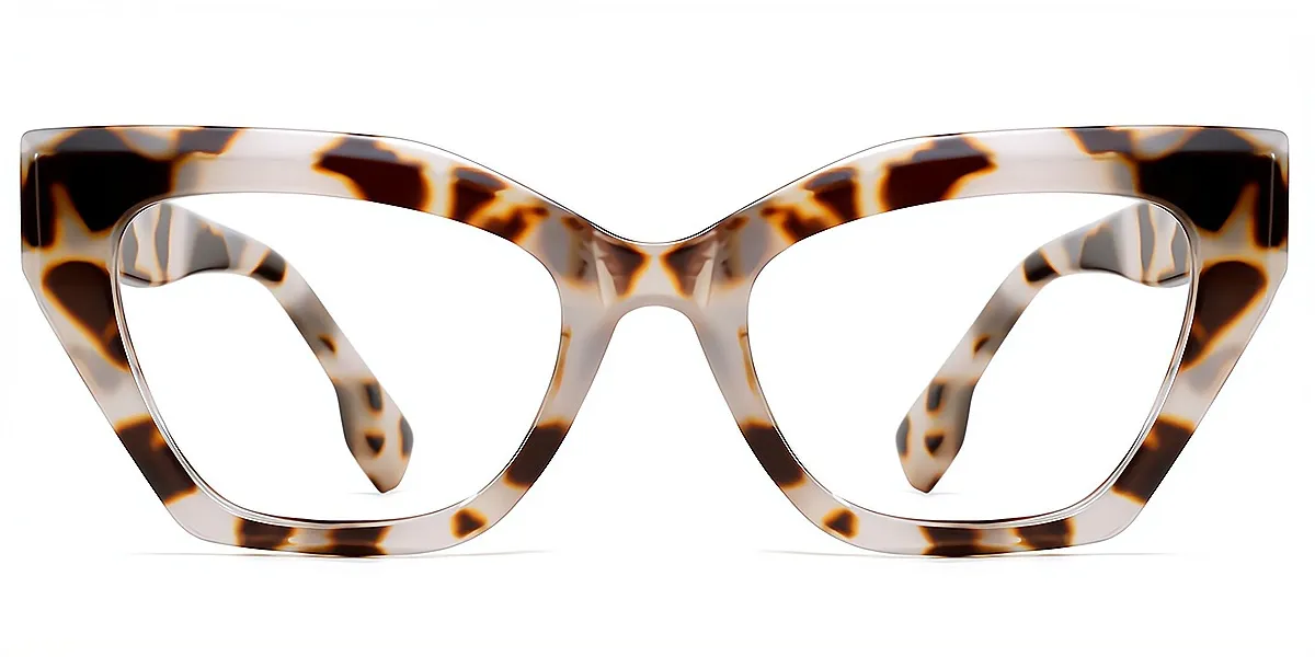 Tortoise Cat Eye Retro Oversized Plastic Eyeglasses