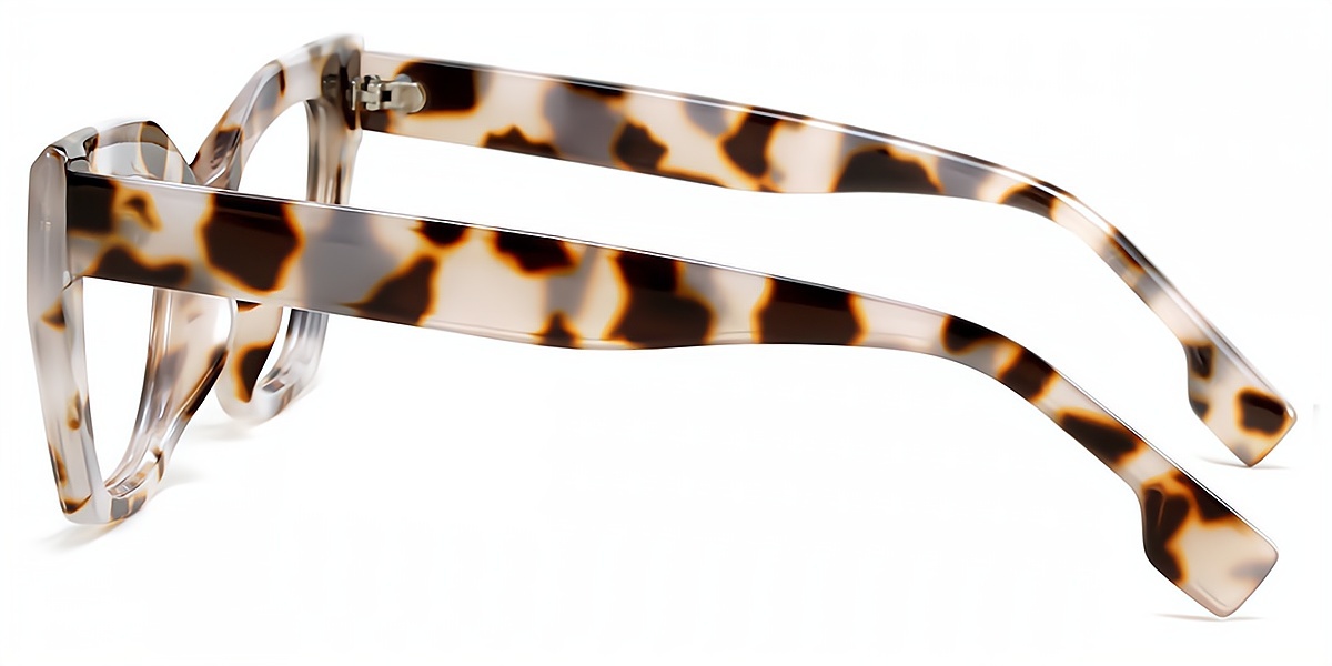 Tortoise Cat Eye Retro Oversized Plastic Eyeglasses