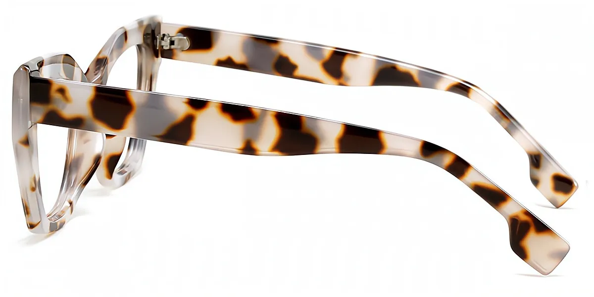 Tortoise Cat Eye Retro Oversized Plastic Eyeglasses