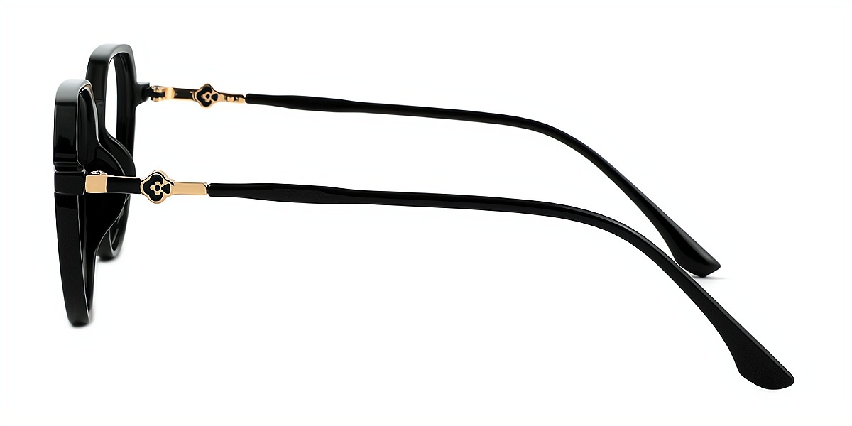 Black Oval Simple Elegant TR90 Eyeglasses