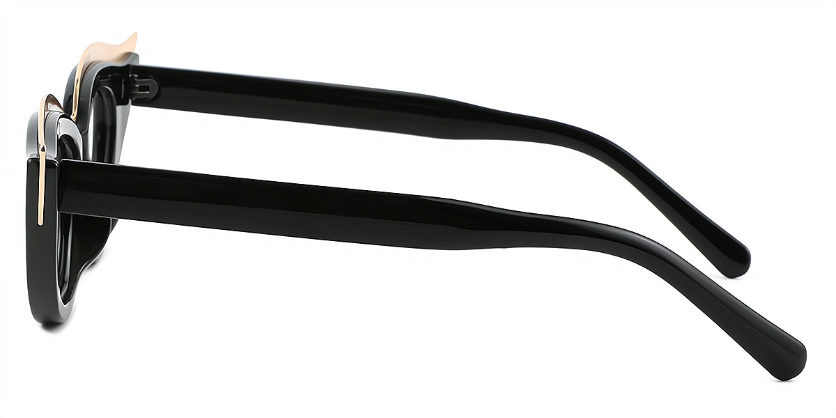 Black Cat Eye Hipster Plastic Eyeglasses