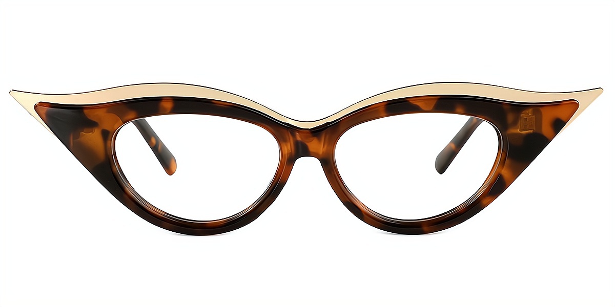 Tortoise Cat Eye Hipster Plastic Eyeglasses