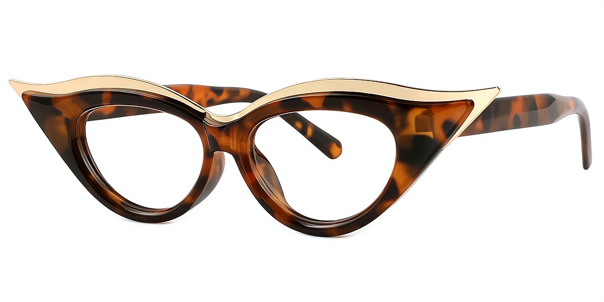 Tortoise Cat Eye Hipster Plastic Eyeglasses