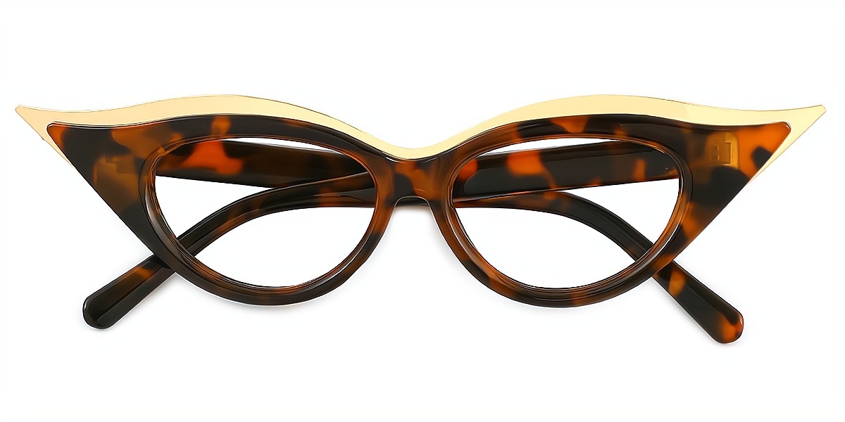 Tortoise Cat Eye Hipster Plastic Eyeglasses