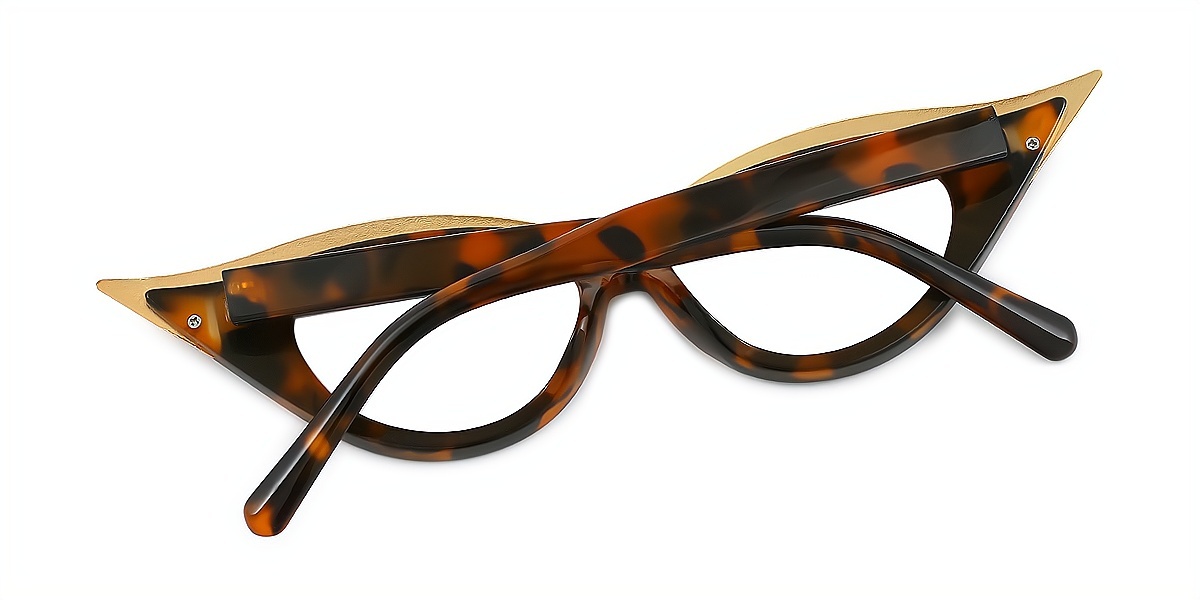 Tortoise Cat Eye Hipster Plastic Eyeglasses