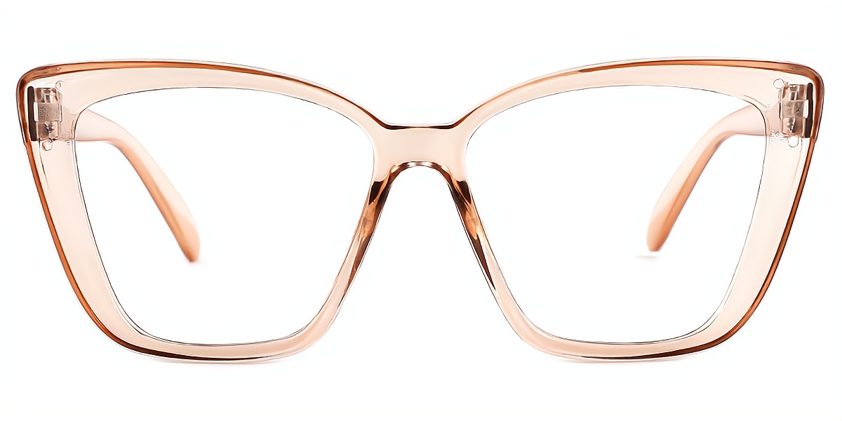 Brown Butterfly Simple Plastic Eyeglasses