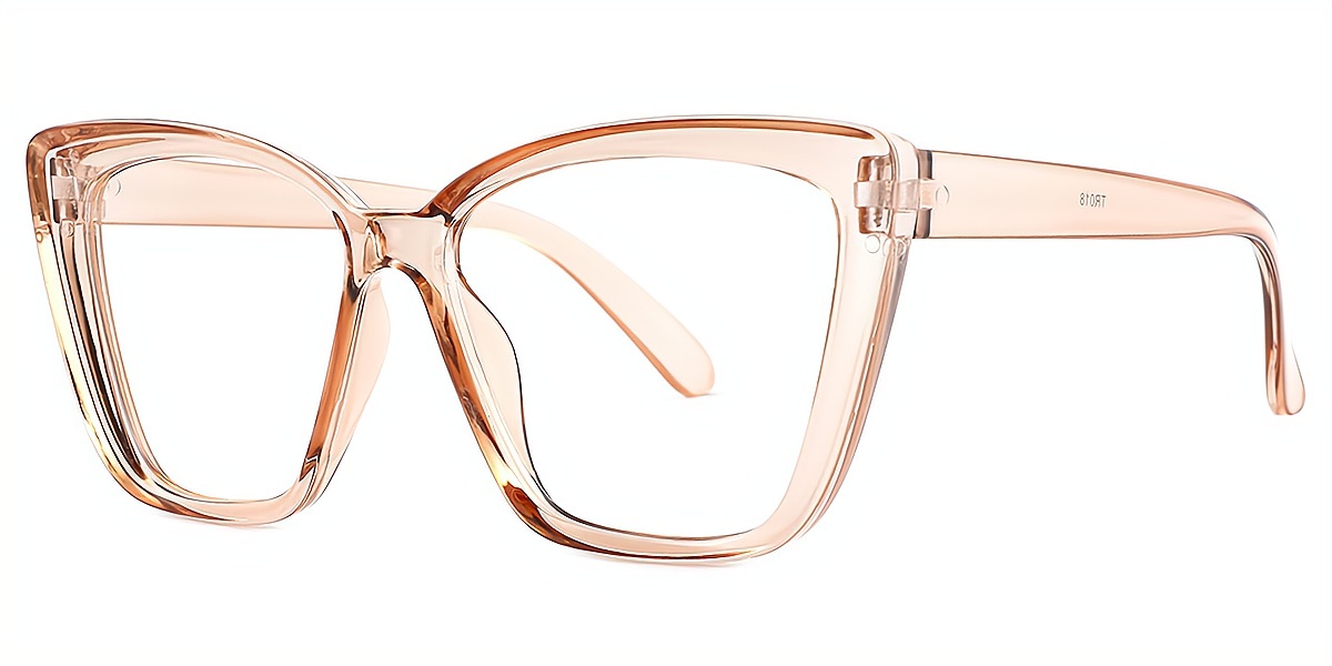 Brown Butterfly Simple Plastic Eyeglasses