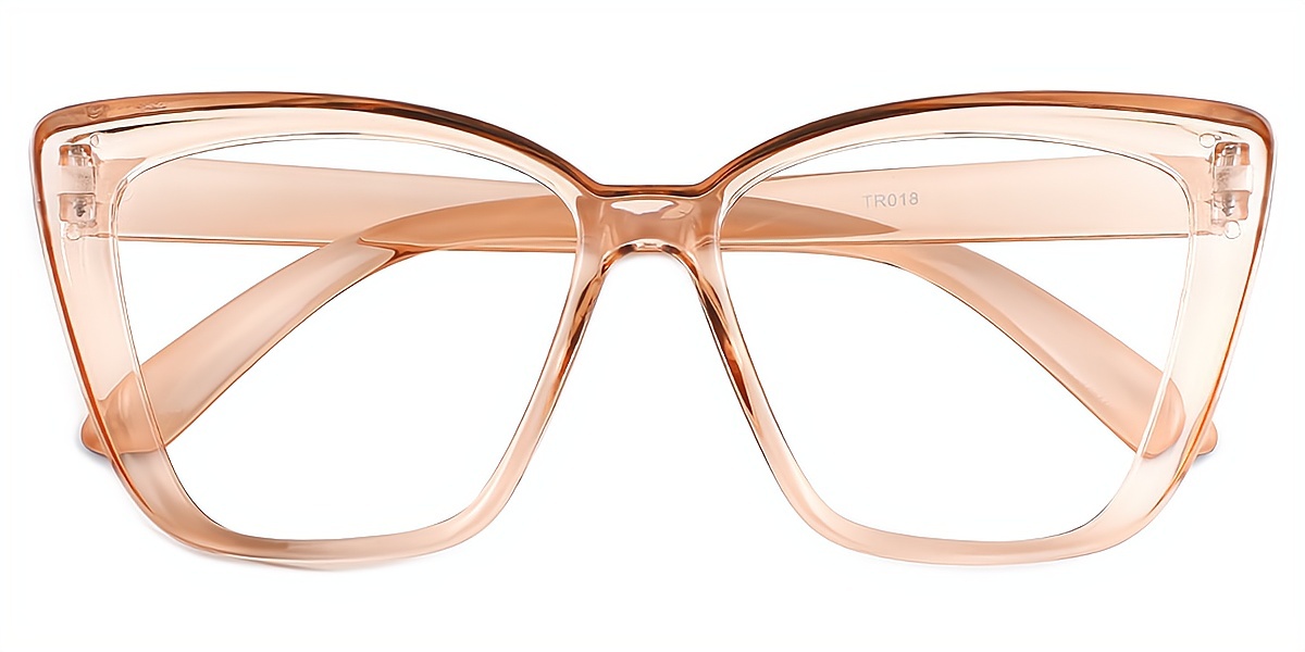 Brown Butterfly Simple Plastic Eyeglasses