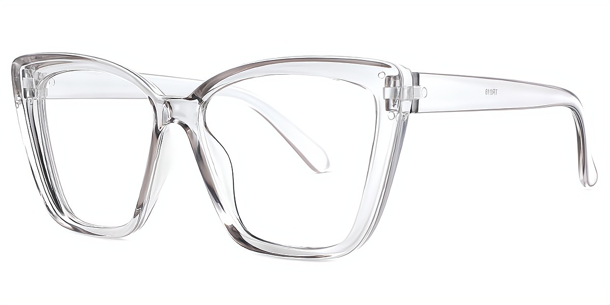 Gray Butterfly Simple Plastic Eyeglasses