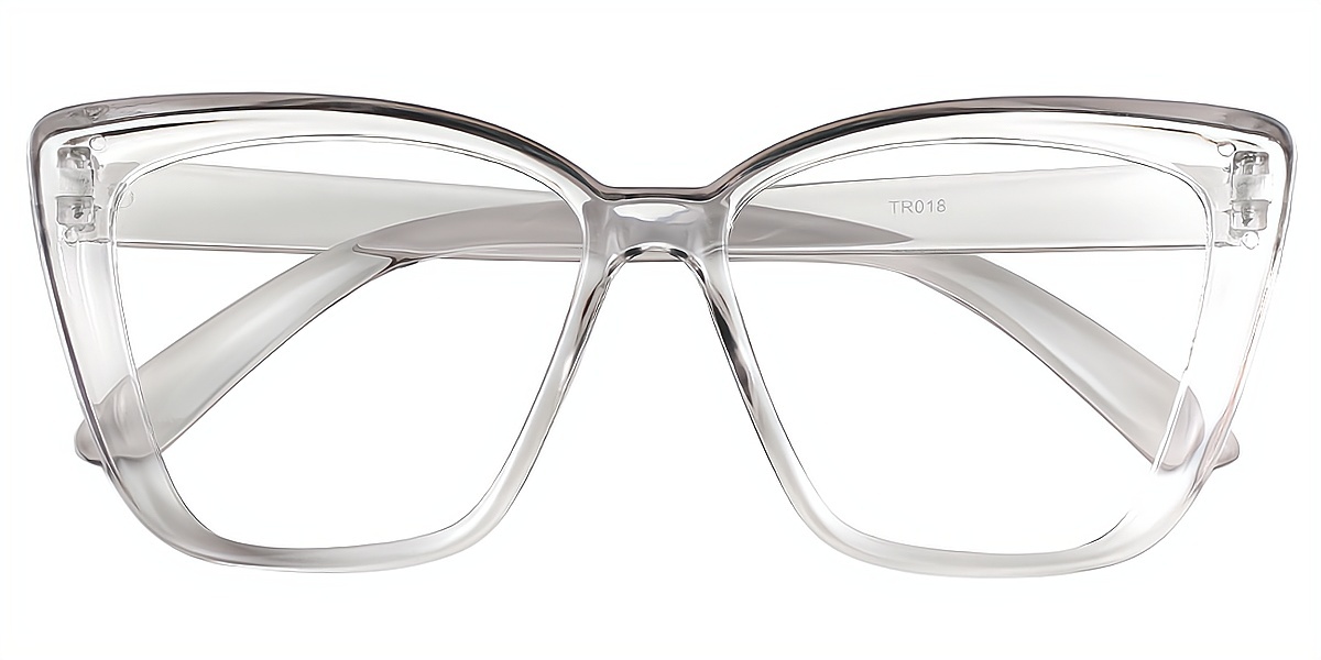 Gray Butterfly Simple Plastic Eyeglasses