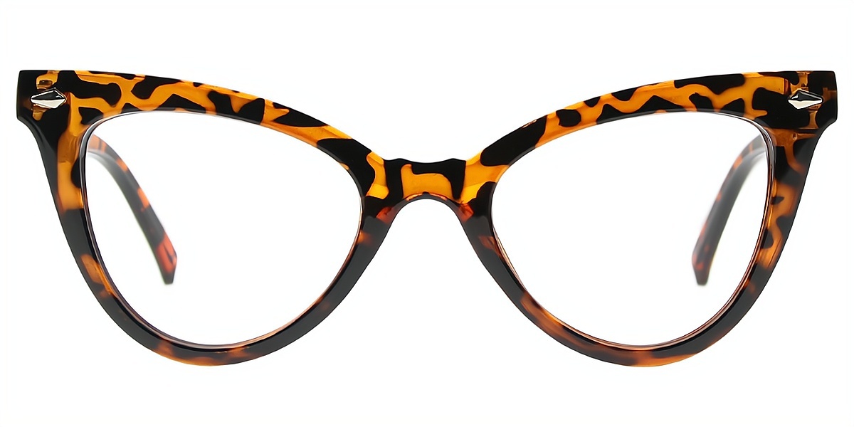 Tortoise Cat Eye Chic Oversized Plastic Eyeglasses