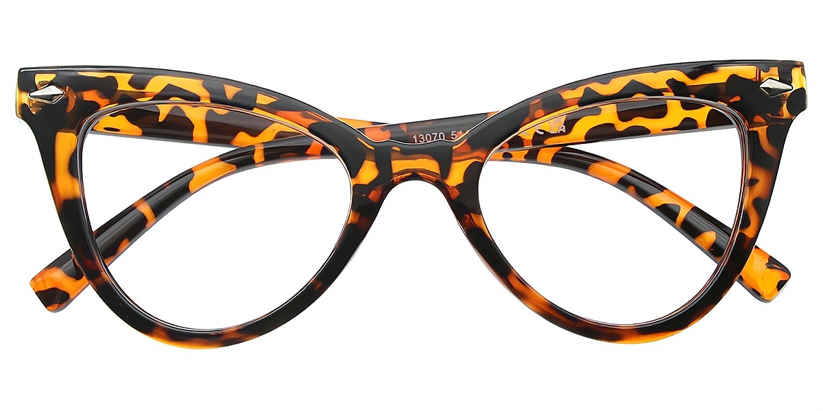 Tortoise Cat Eye Chic Oversized Plastic Eyeglasses