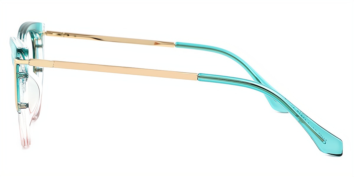 Blue Gradient Cat Eye Detailed Refined TR90 Eyeglasses