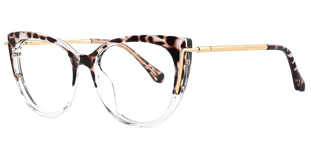 Mix Cat Eye Detailed Refined TR90 Eyeglasses