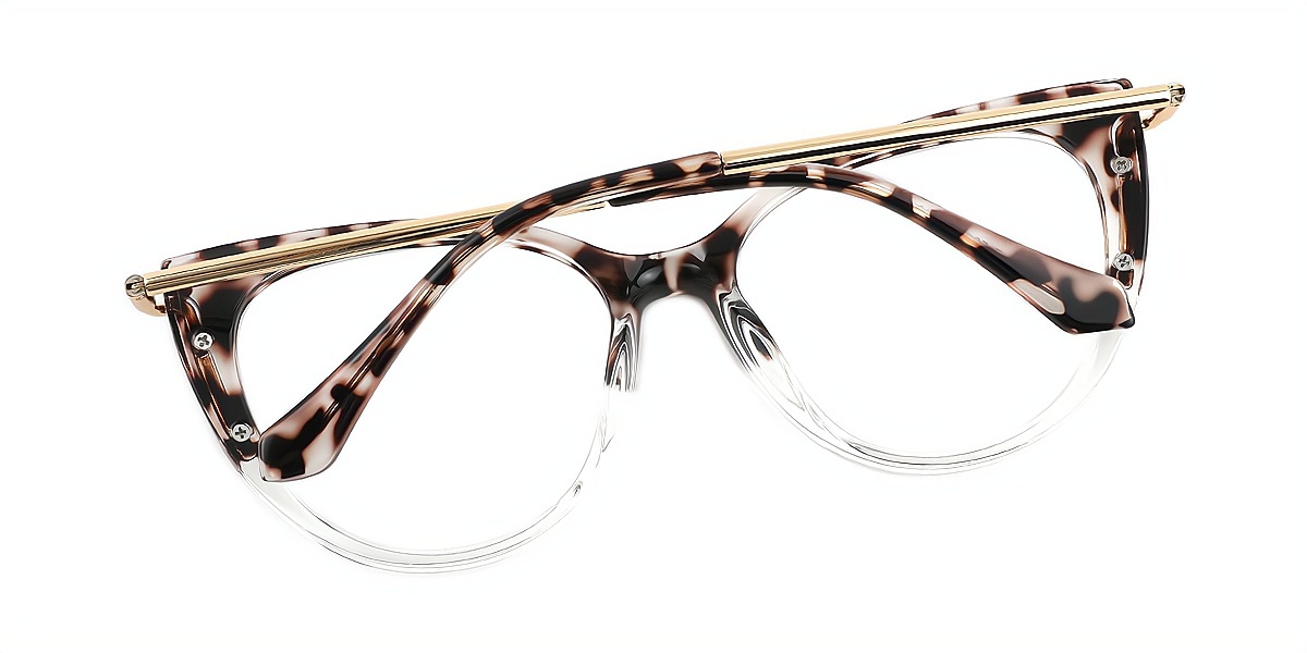 Mix Cat Eye Detailed Refined TR90 Eyeglasses