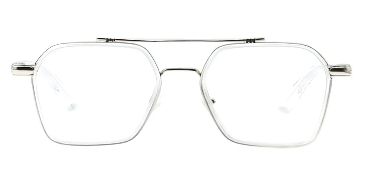 Clear Aviator Classic Double Bridge Plastic Eyeglasses
