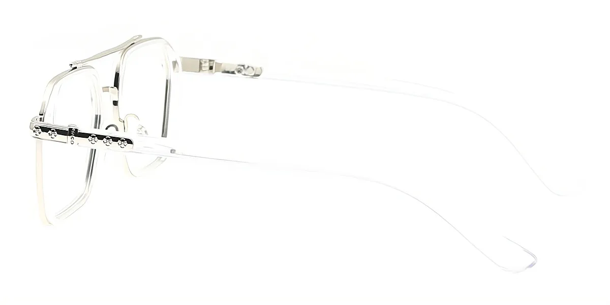 Clear Aviator Classic Double Bridge Plastic Eyeglasses