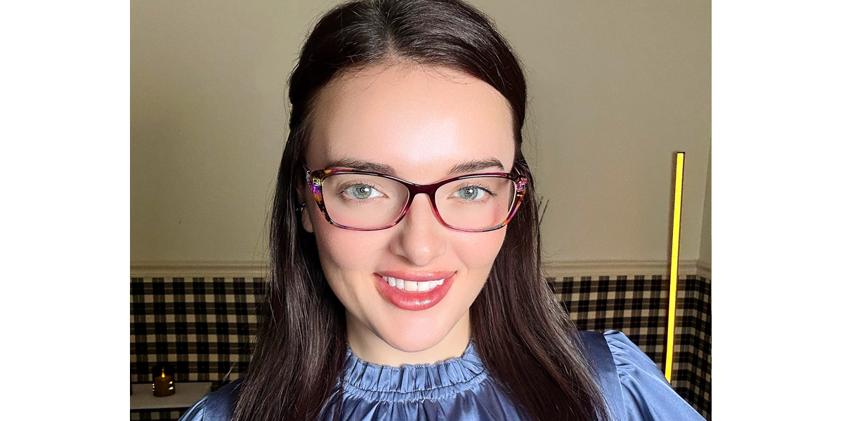 Purple Oval Ornate TR90 Eyeglasses